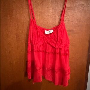 No Boundaries Red Spaghetti Strap Camisole